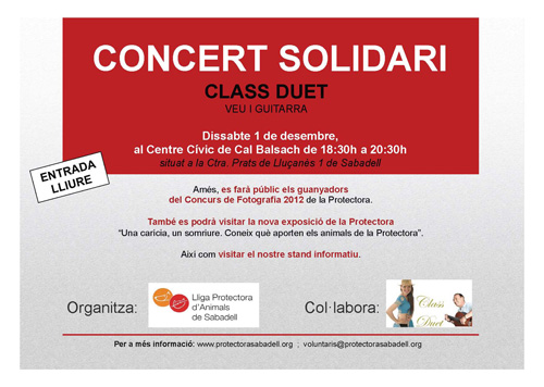 Cartel concierto solidari 2012 Cartel concierto solidari 2012